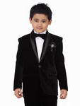 Чёрный костюм-двойка + белая рубашка с бабочкой для мальчика от 2 до 16 лет
