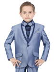 Серый костюм-двойка + рубашка с бабочкой для мальчика от 2 до 14 лет