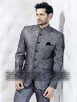 Серый мужской костюм-двойка