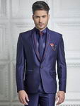 Синий мужской костюм-двойка + рубашка с галстуком