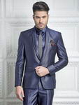 Синий мужской костюм-двойка + рубашка с галстуком