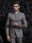 Серый мужской костюм-двойка