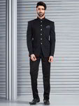 Чёрный мужской костюм-двойка