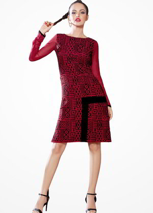 red short gown