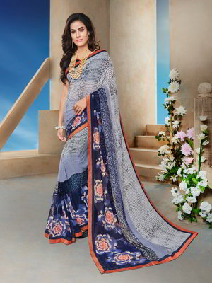 Индийское сари из креп-жоржета и из шёлка