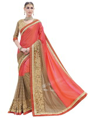 Индийское сари из атласа, фатина и из шёлка