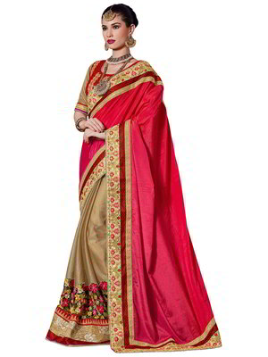 Золотое шёлковое индийское сари