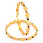 Медные индийские браслеты, покрытые позолотой, белые, красные, зелёные стразы,