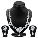 Серебристое индийское ожерелье + серьги