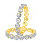 Индийские браслеты, покрытые позолотой и родием, прозрачные стразы