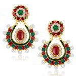 Позолоченные индийские серьги