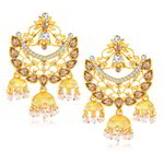 Позолоченные индийские серьги-колокольчики