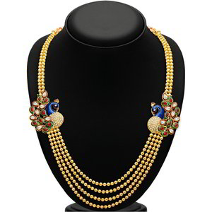 Индийское ожерелье и серьги Павлин