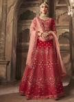 Красный национальный индийский женский свадебный костюм лехенга (ленга) чоли