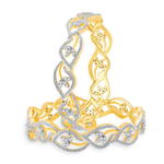 Индийские браслеты, покрытые золотом и родием, с прозрачным цирконием