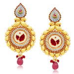 Позолоченные индийские серьги