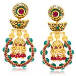 Позолоченные индийские серьги-колокольчики