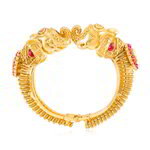 Позолоченный индийский браслет «слоники», с замочком