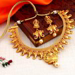 Позолоченное индийское колье + серьги