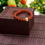 Мужской индийский браслет с семенами рудракши