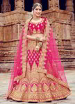 Розовый бархатный национальный индийский женский свадебный костюм лехенга (ленга) чоли, украшенный вышивкой с люрексом