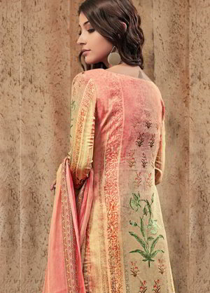 Разноцветное индийское платье / костюм с длинными рукавами