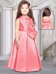 Насыщенно-розовое длинное платье в пол для девочки от 2 до 5 лет