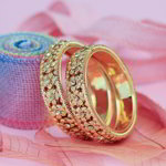 Позолоченные индийские браслеты с прозрачными стразами