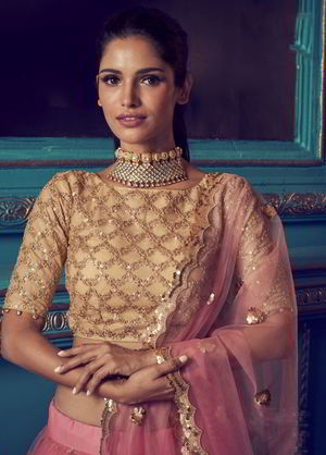 Национальный индийский женский свадебный костюм лехенга (ленга) чоли