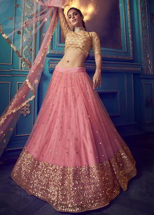 Национальный индийский женский свадебный костюм лехенга (ленга) чоли