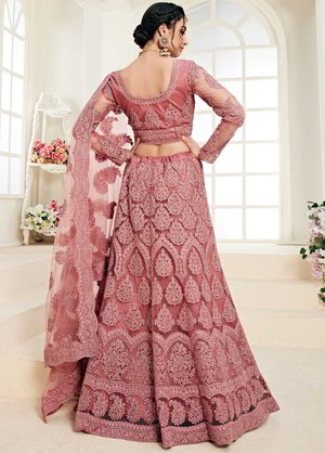 Индийский женский свадебный костюм лехенга (ленга) чоли из фатина