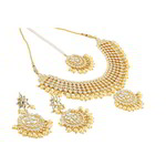 *Бежевое, коричневое и золотое индийское украшение на шею со стразами, искусственными камнями, бисером