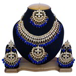 *Молочное и золотое индийское украшение на шею со стразами, искусственными камнями