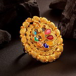 Позолоченное женское индийское кольцо