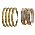 *Золотой латунный индийский браслет со стразами, искусственными камнями