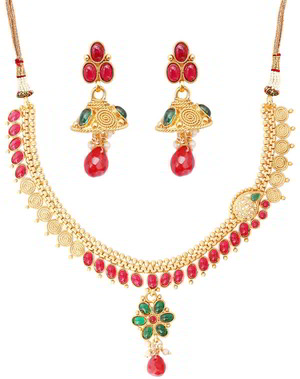 Цвета меди, зелёное и золотое медное индийское украшение на шею со стразами, искусственными камнями