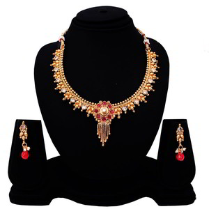 Молочное, цвета меди и золотое медное индийское украшение на шею со стразами, искусственными камнями