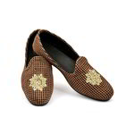 Двухцветные мужские моджари, украшенные вышивкой люрексом