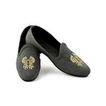 Серые индийские мужские моджари, украшенные вышивкой люрексом