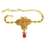 *Бордовый, цвета меди и золотой медный женский браслет на плечо с искусственными камнями