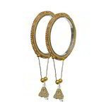 *Золотой латунный индийский браслет со стразами, искусственными камнями