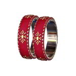 *Бордовый и золотой индийский браслет из латуни со стразами, искусственными камнями