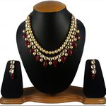 *Бордовые, золотые и красные индийское украшение на шею со стразами, искусственными камнями