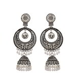 *Серебристые латунные индийские серьги