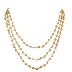 *Золотые индийское украшение на шею с бисером