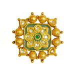 *Золотое латунное женское индийское кольцо со стразами