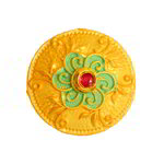 *Золотое латунное женское индийское кольцо с искусственными камнями