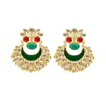 *Золотые латунные индийские серьги со стразами, искусственными камнями