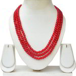 *Бордовые и цвета меди медные индийское украшение на шею с бисером