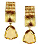 *Золотые латунные индийские серьги со стразами, искусственными камнями